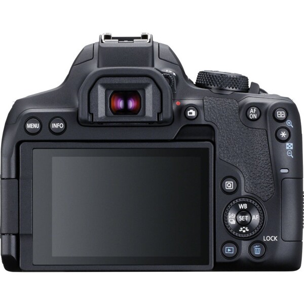 Aparat foto DSLR CANON EOS 850D, 24.1 MP, 4K, Wi-Fi, negru, Obiectiv 18-55mm EF-S