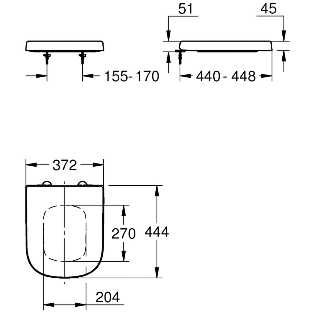 Capac WC GROHE Euro Ceramic 39330002, SoftClose, duroplast, alb
