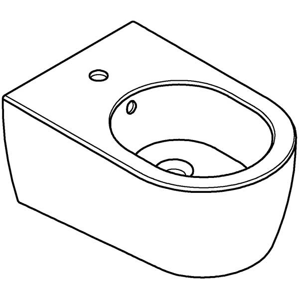 Bideu GROHE Essence 3957400H, montaj suspendat, preaplin, alb