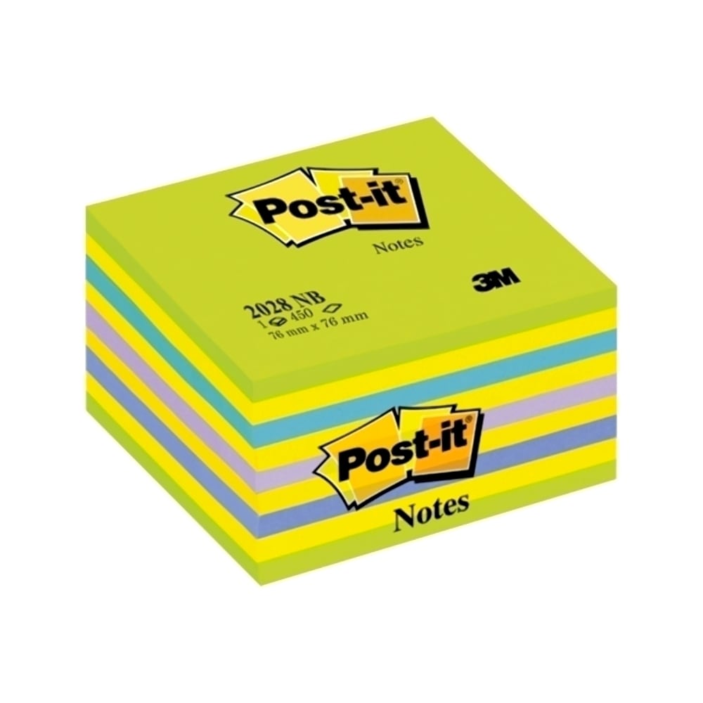 Notite adezive 3M, 450 file, 76 x 76mm, diverse culori