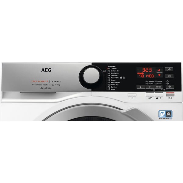 Masina de spalat rufe frontala AEG L7FBE69SA, 9 kg, 1600rpm, Clasa C, alb