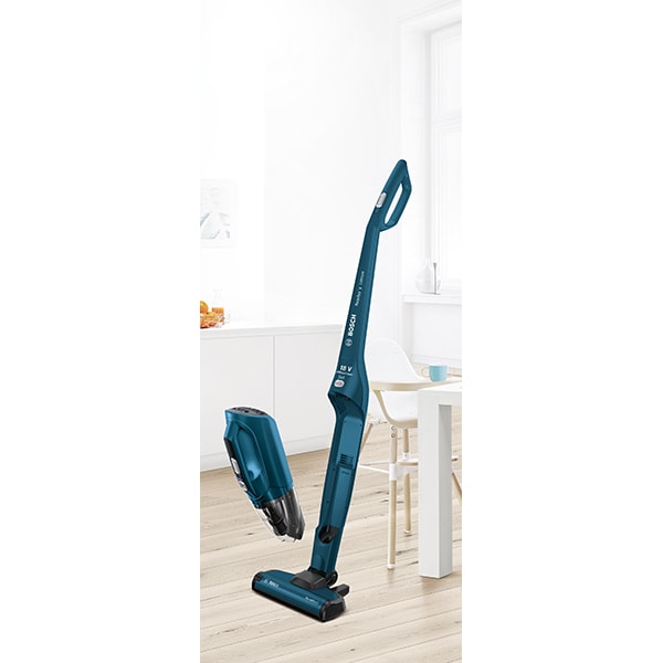 Aspirator vertical BOSCH Readyy'y BBH21830L, 0.4l, 18V, autonomie max 36 min, EasyClean, albastru 
