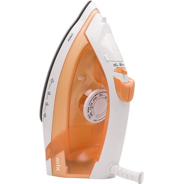 Fier de calcat ARCTIC SIAR17O, 1750W, 100g/min, 220ml, talpa antiaderenta, alb-portocaliu
