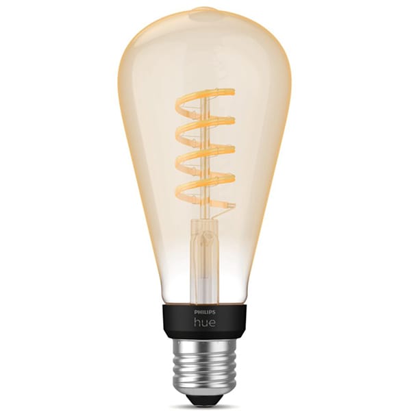 Bec LED Smart Vintage PHILIPS Hue 8719514301504, E27, 7W, 550lm, Bluetooth, lumina calda, compatibil Hue