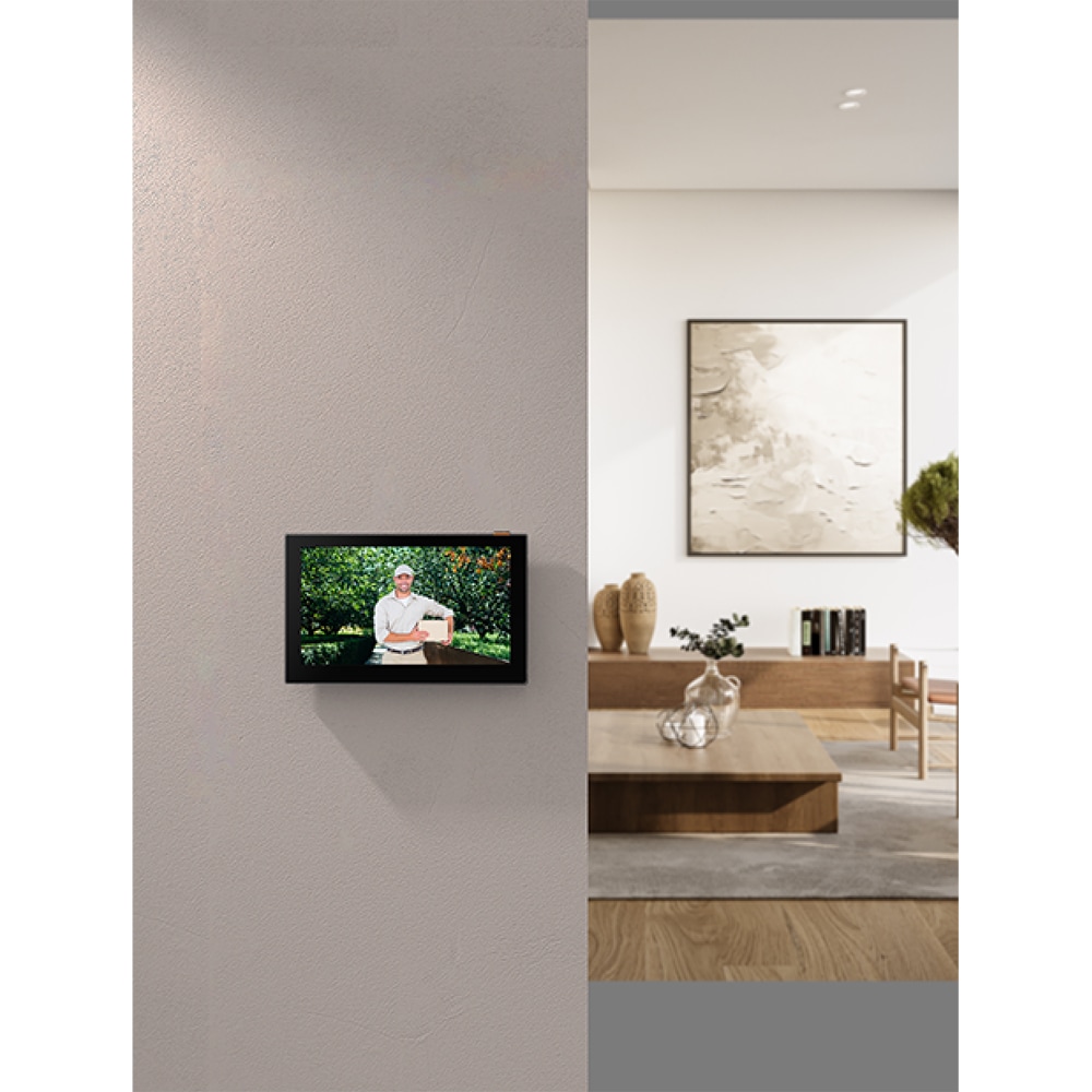Videointerfon inteligent EZVIZ HP7 2-Family Kit, 2K, TFT 7 inch, Wi-Fi, IR, 2 ecrane, gri-negru