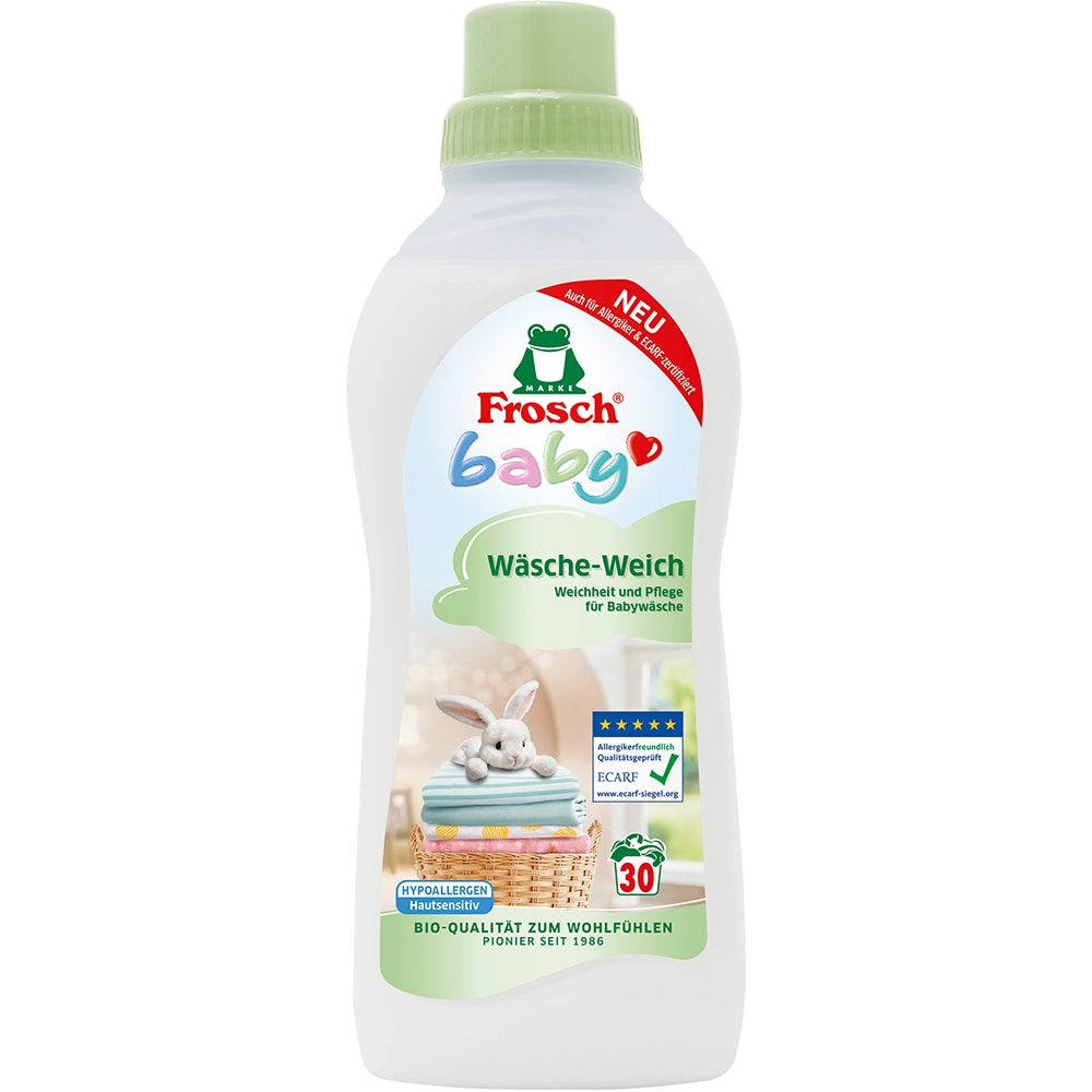 Balsam de rufe hipoalergenic FROSCH Baby, 750 ml, 30 spalari