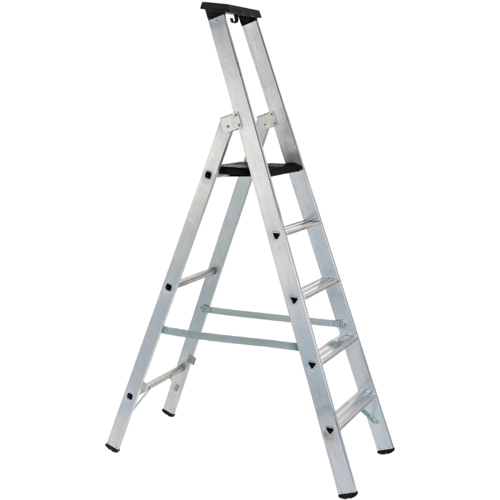 Scara industriala Venbos Profi 6010, aluminiu, 320 cm, 10 trepte, pliabila, argintiu
