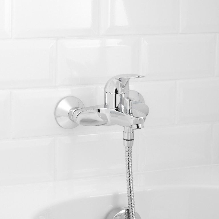 Baterie cada/dus GROHE Swift 23270000, monocomanda, alama, argintiu