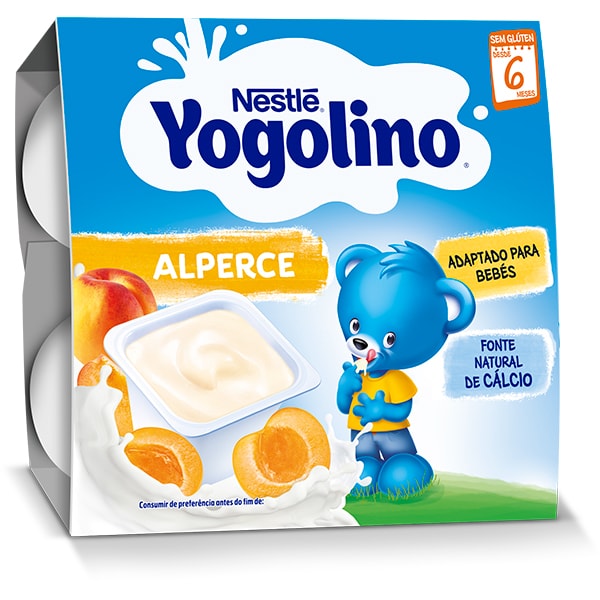 Gustare cu lapte NESTLE Yogolino caise 12403378, 6 luni+, 4 x 100g