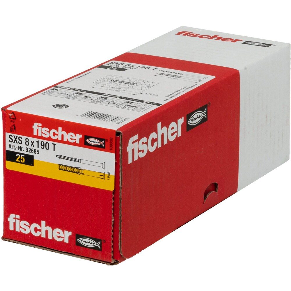 Surub cu diblu beton FISCHER SXS, 8 x 195mm, 25buc