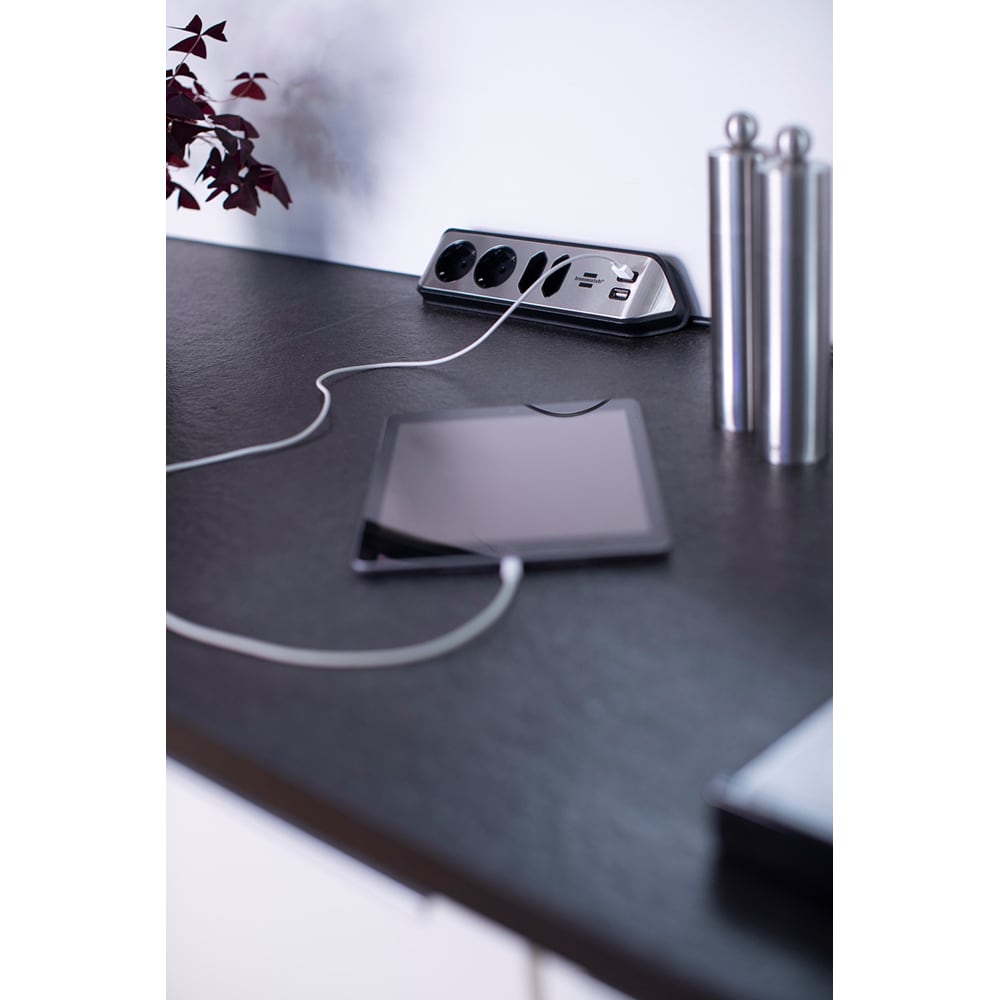 Prelungitor BRENNENSTUHL Estilo, 4 prize, 2m, argintiu