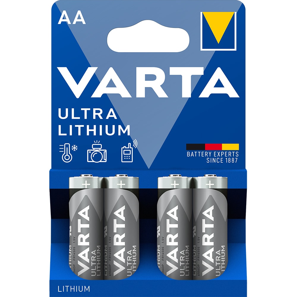 Baterie Lithium VARTA, AA, 4 bucati
