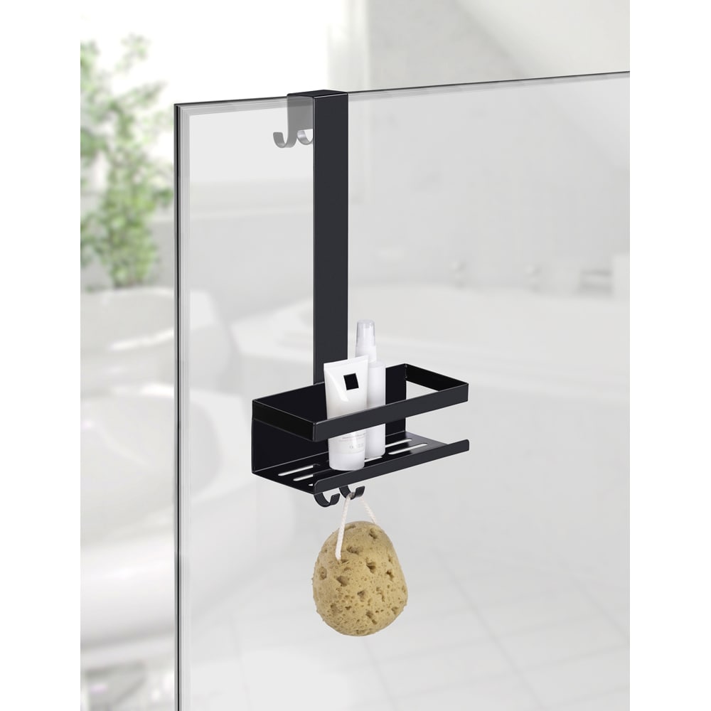 Etajera baie WENKO Bribano Uno, inox, 23 cm, negru