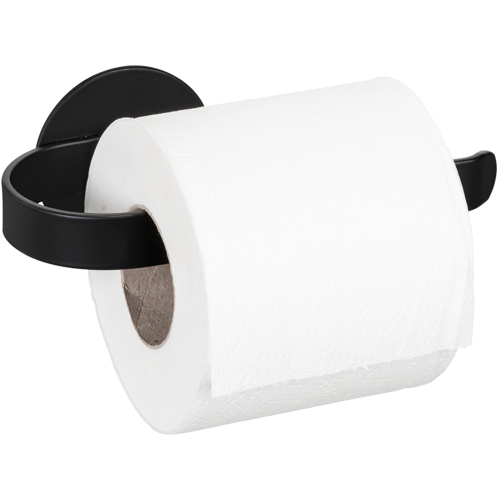 Suport hartie igienica WENKO Bivio, aluminiu, negru
