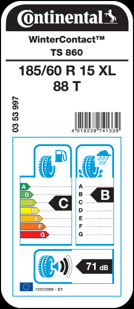 Anvelopa iarna CONTINENTAL WinterContact TS 860 185/60R15 88T XL