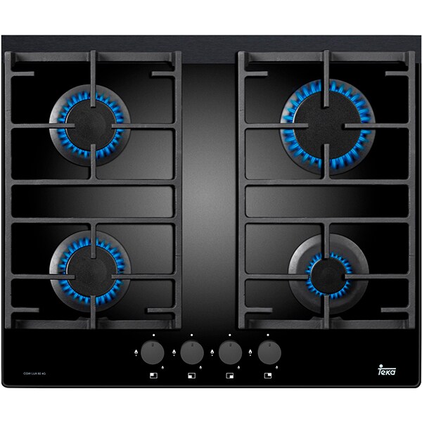 Plita incorporabila TEKA CGW LUX 60 4G AI AL CI, gaz, 4 zone de gatit, negru