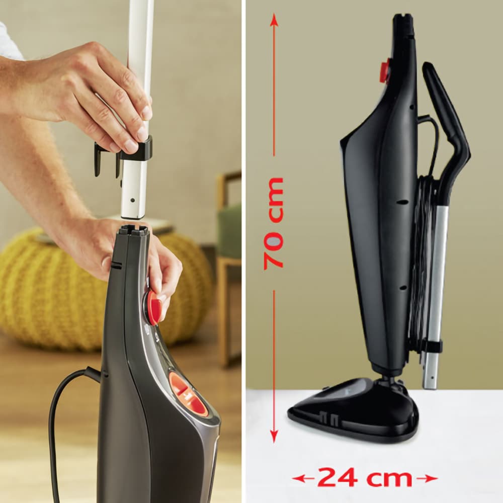 Mop cu aburi VILEDA Steam Plus 3.0 46604, 0.4l, 1550W, negru
