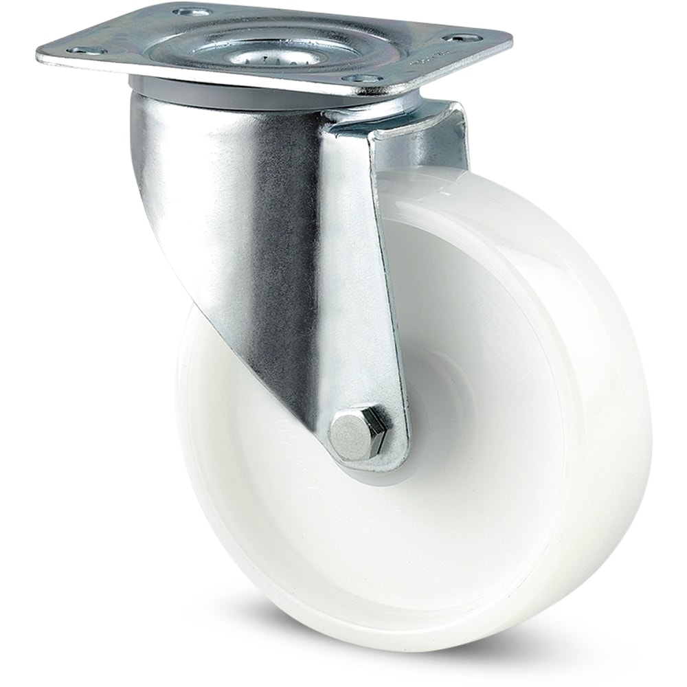 Roata pivotanta TENTE, poliamida, 100 mm, 200 kg, alb