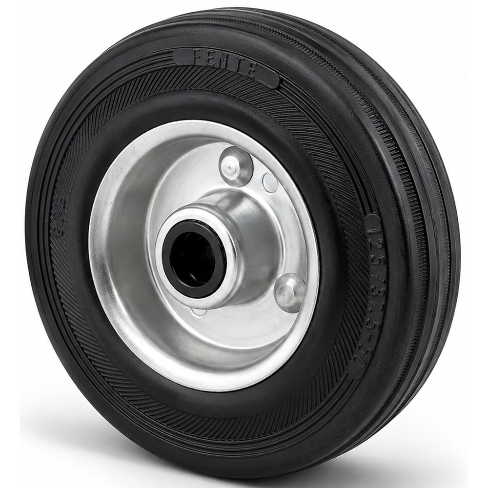 Roata fixa cu janta TENTE, cauciuc, 100 mm, 70 kg, negru