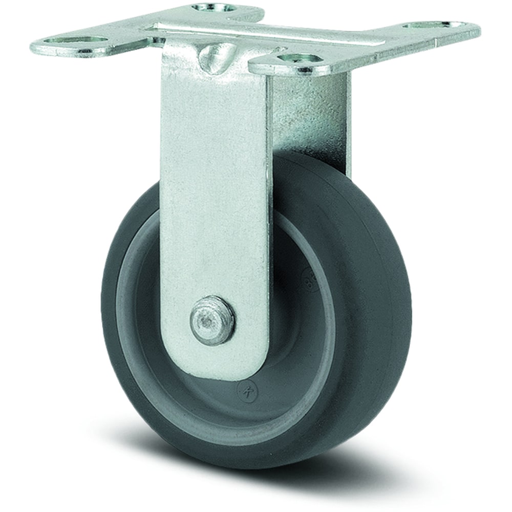 Roata fixa TENTE, cauciuc, 75 mm, 75 kg, gri
