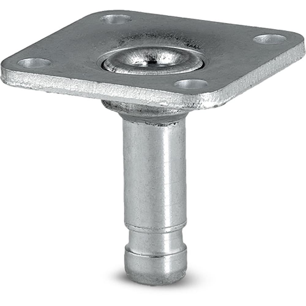 Placa prindere TENTE, otel, 38 mm, 50 kg, argintiu