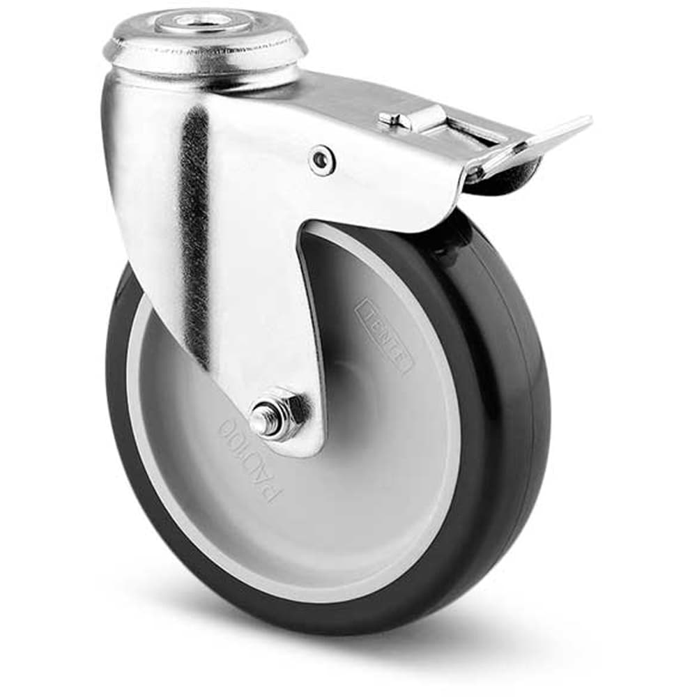 Roata pivotanta TENTE, poliuretan, 75 mm, 60 kg, gri