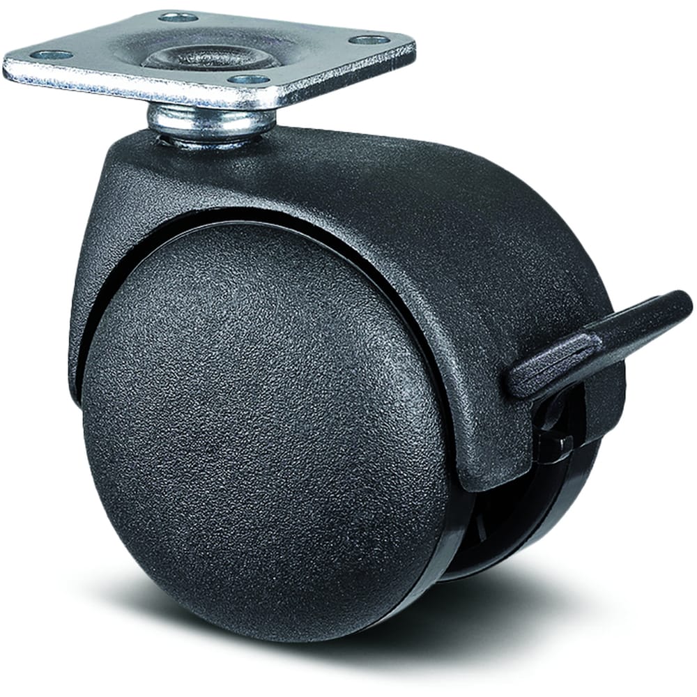 Roata pivotanta TENTE, polipropilena, 50 mm, 50 kg, negru