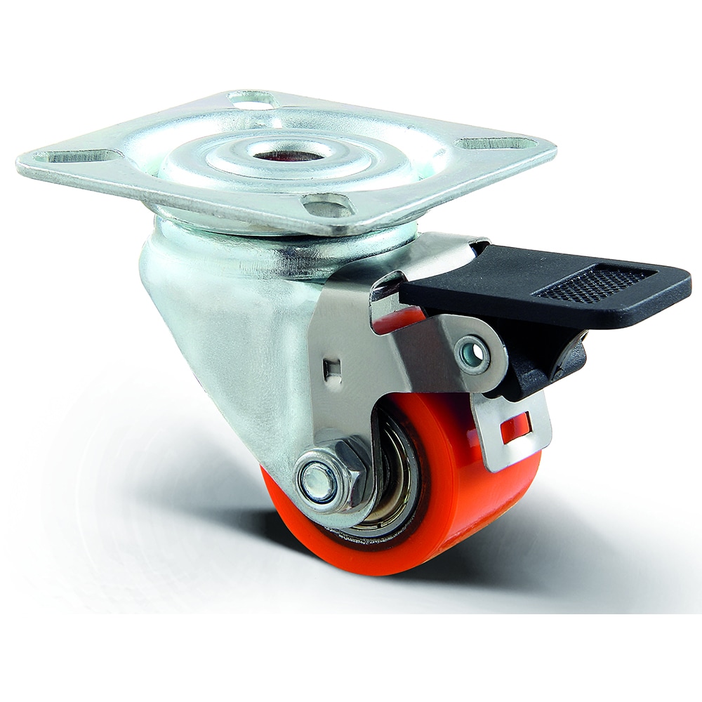 Roata pivotanta TENTE, poliuretan, 50 mm, 100 kg, portocaliu