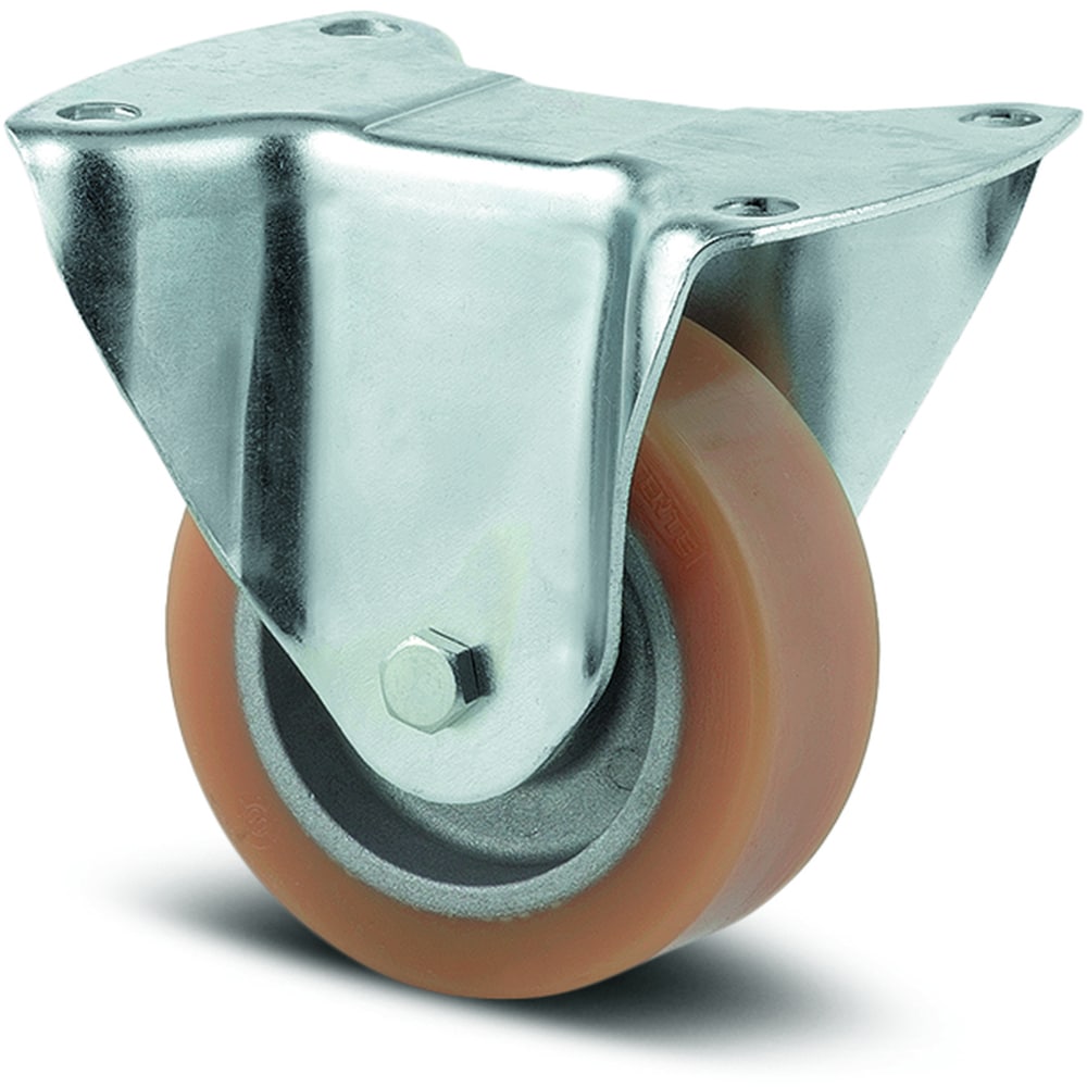 Roata fixa TENTE, poliuretan, 80 mm, 500 kg, portocaliu