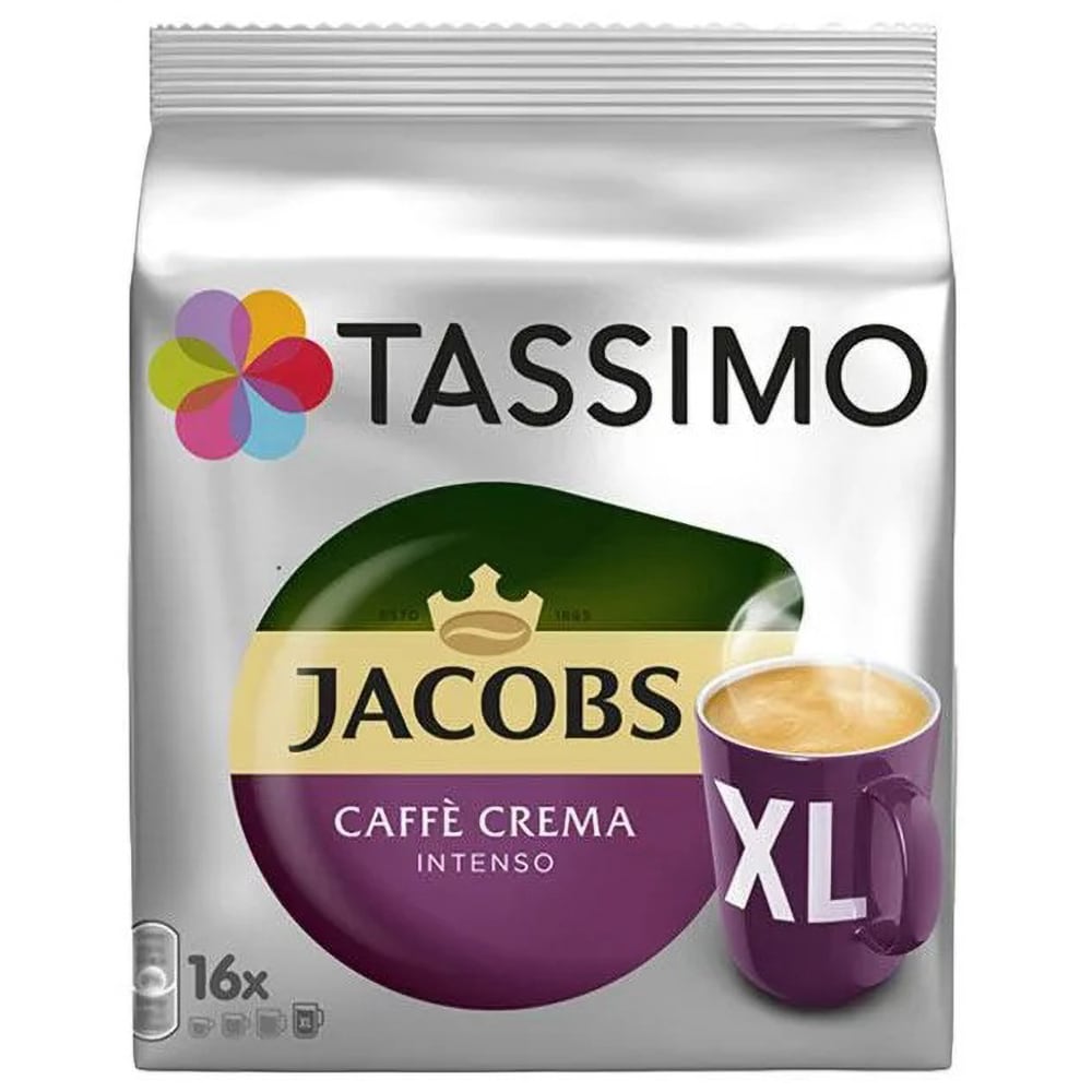 Capsule cafea TASSIMO Jacobs Crema Intenso XL, 16 capsule, 144g