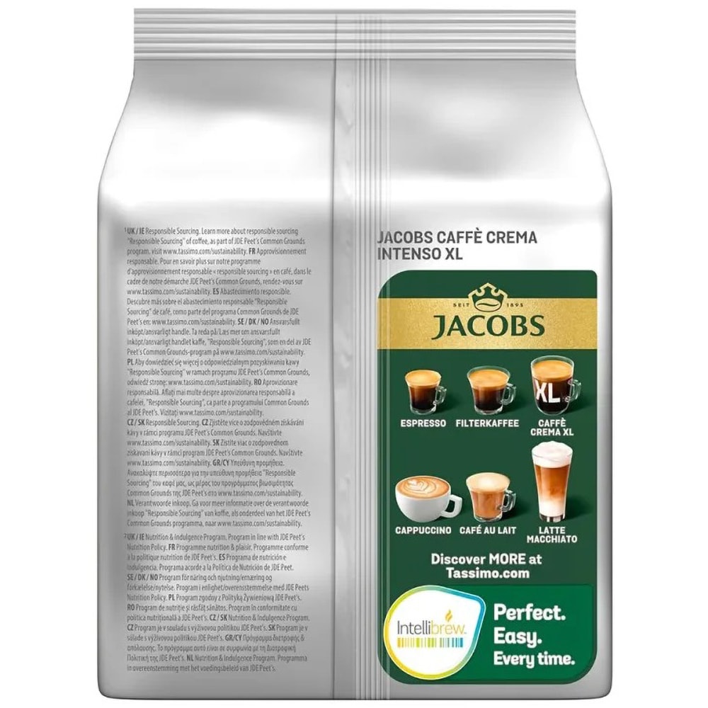 Capsule cafea TASSIMO Jacobs Crema Intenso XL, 16 capsule, 144g