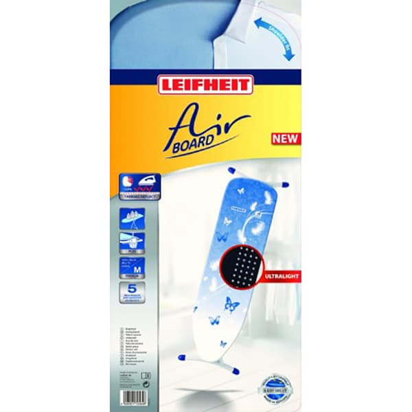 Masa de calcat LEIFHEIT Airboard Premium M plus 404315, alb-albastru