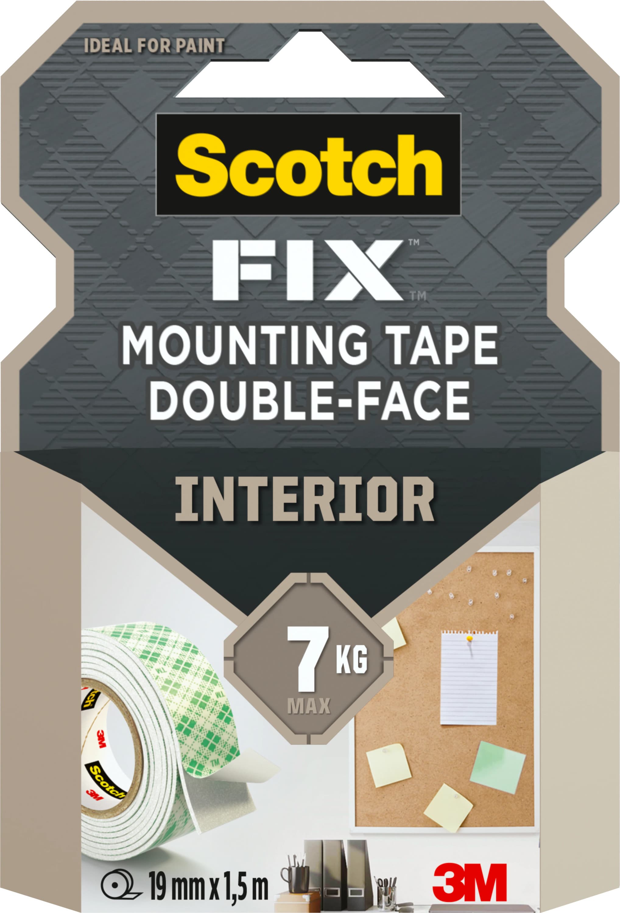 Banda montare 1.9 cm x 1.5 m Alb Scotch