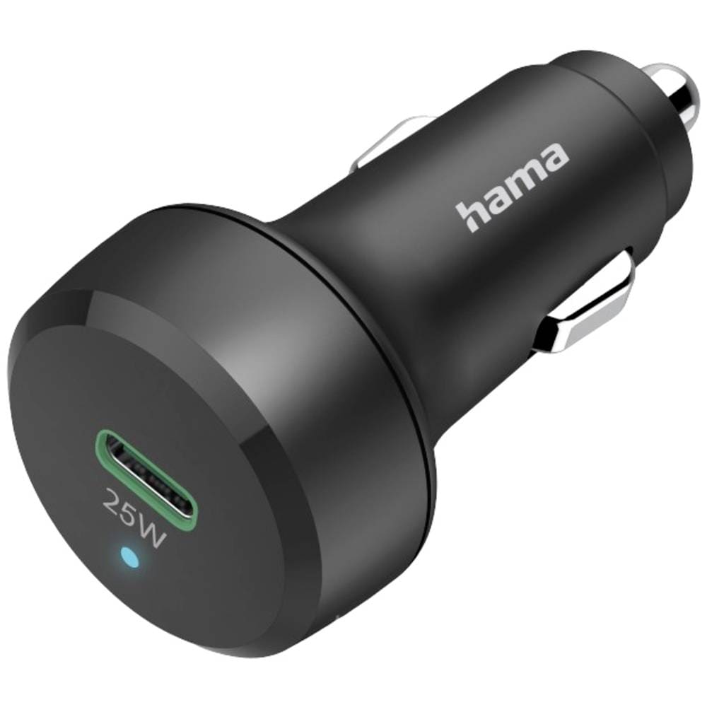 Incarcator auto HAMA 201638, 1xUSB-C Power Delivery 25W, negru