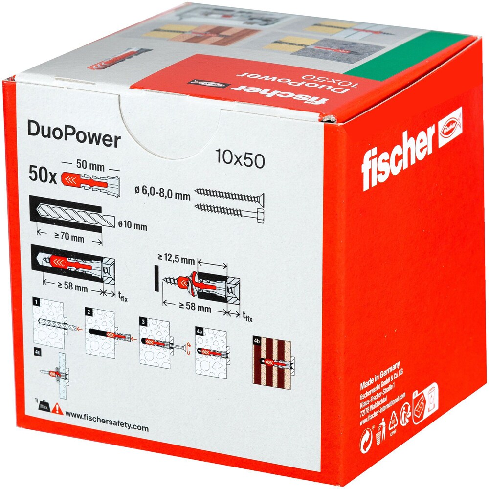 Diblu universal FISCHER DuoPower, 10 x 50mm, 50buc