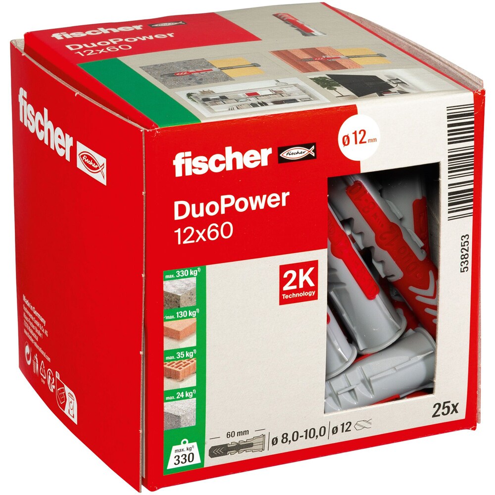Diblu universal FISCHER DuoPower, 12 x 60mm, 25buc