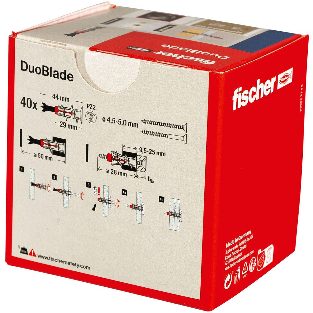 Diblu gips FISCHER DuoBlade, 12 x 32mm, 40buc