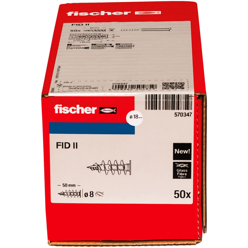 Diblu polistiren FISCHER FID II, 18 x 55mm, 50buc