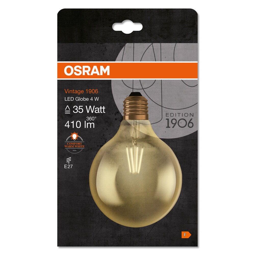 Bec LED decorativ OSRAM, E27, 4.5W, 470lm, 2500K