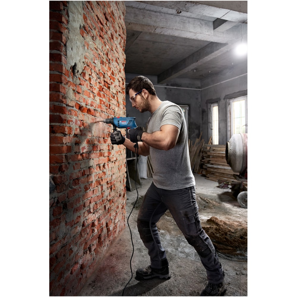 Masina de gaurit cu percutie Bosch Professioanal GBB600, 600W, 3000RPM, mandrina rapida 13mm