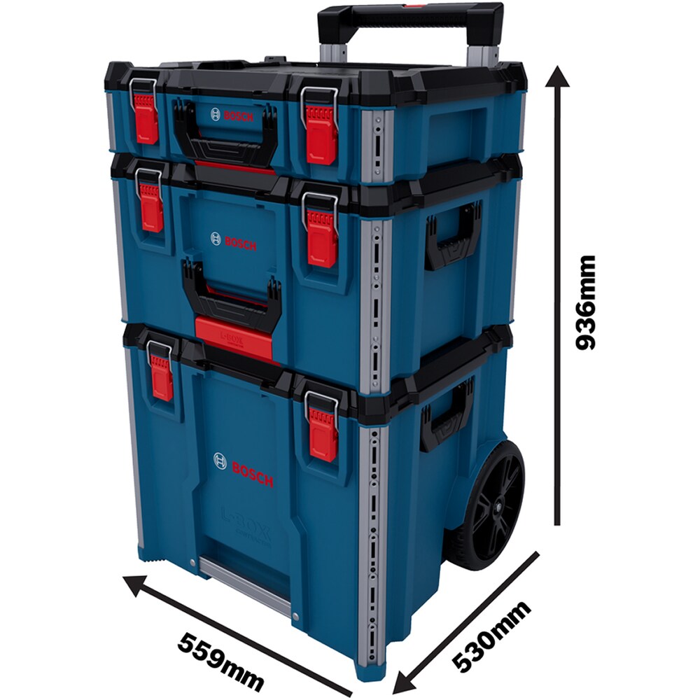 Cutie de transport scule BOSCH L-BOXX Contractor 1600A037DY, polipropilena, albastru