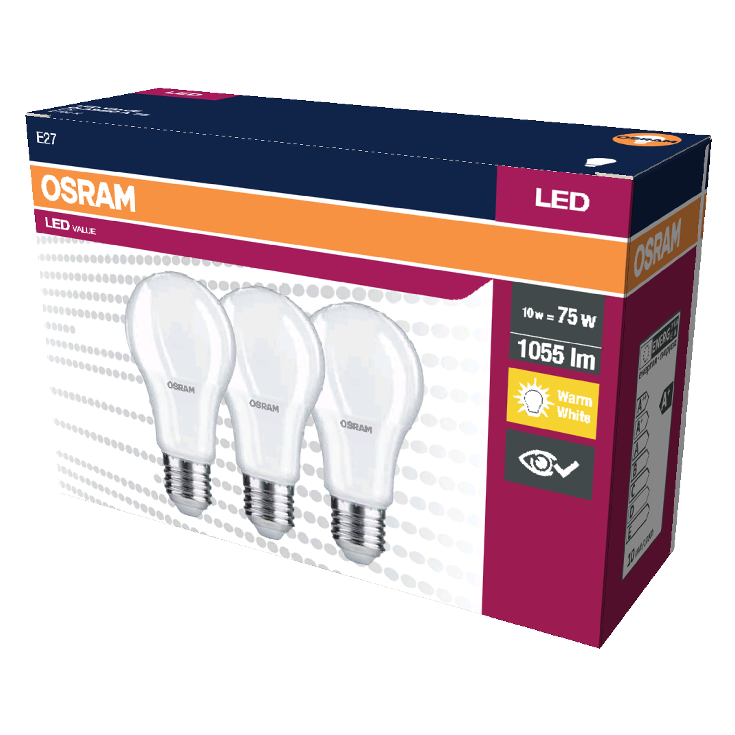 Set 3 becuri Led, 10 W- Osram