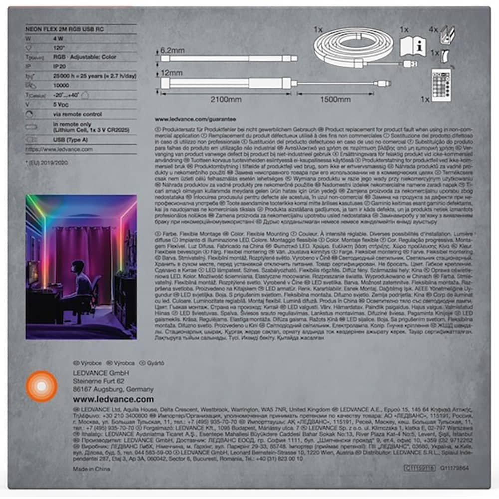 Banda LED LEDVANCE 4099854095306, RGB, Silicon