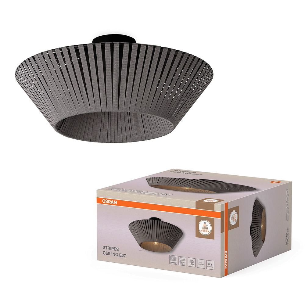 Plafoniera OSRAM 4058075848085, 10W, E27, IP20, gri inchis 