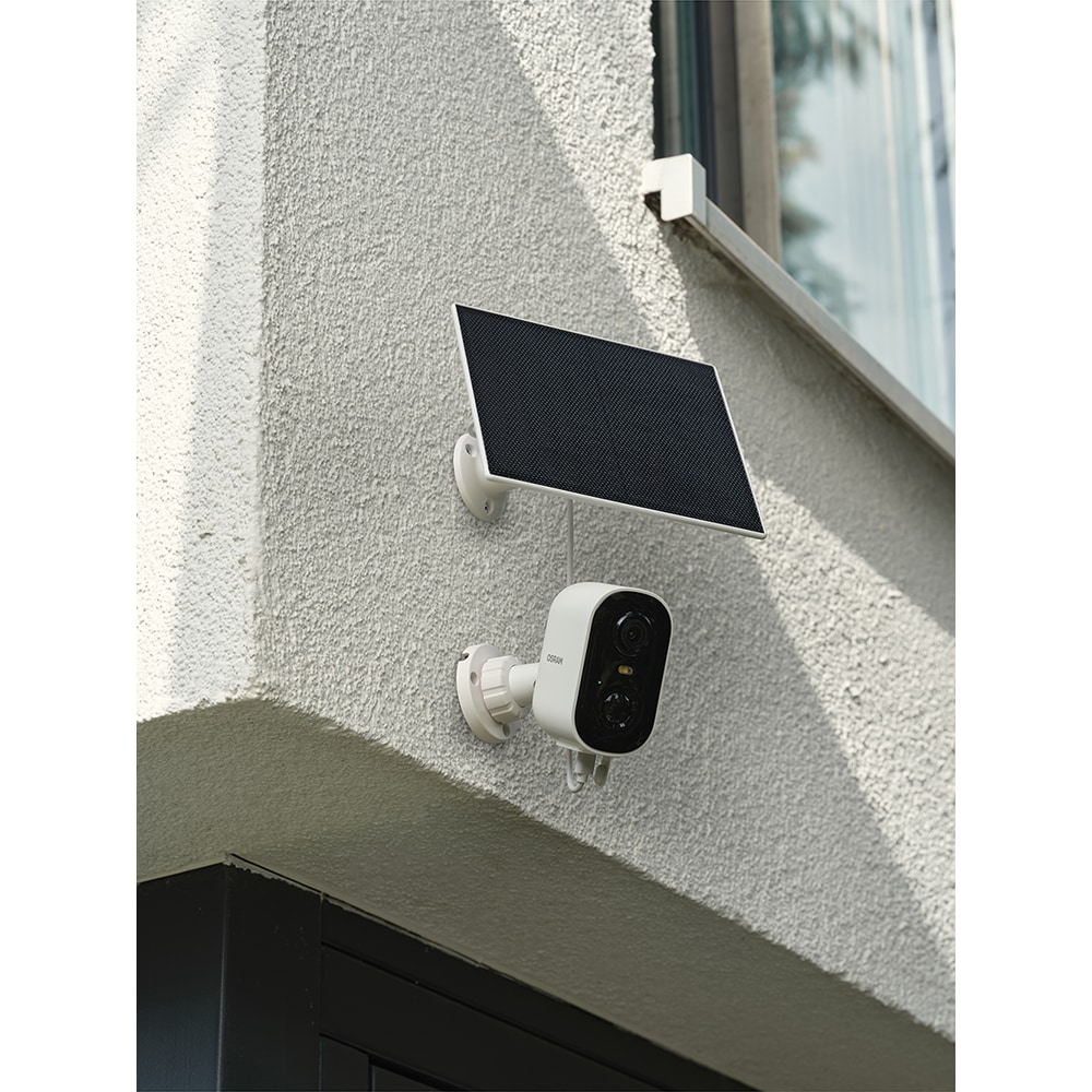 Camera IP Wireless OSRAM Smart+, 2K QHD, 4MP, panou solar, IR, Night Vision, alb