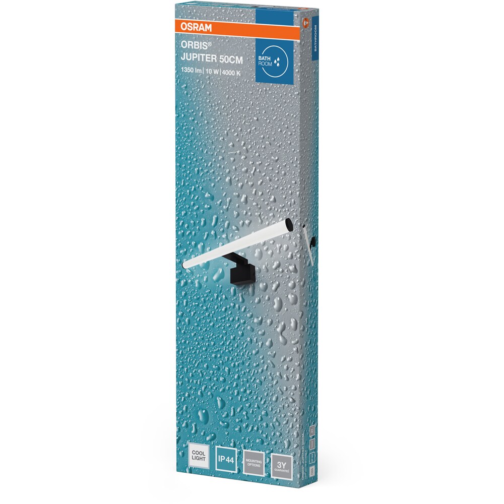 Aplica LED OSRAM Jupiter, 10W, 1350lm, 4000K, IP44, negru