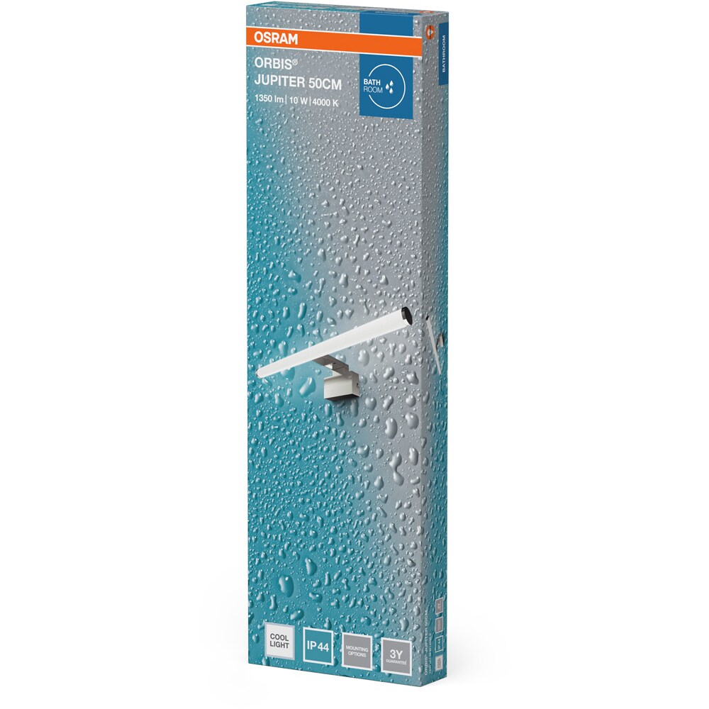Aplica LED OSRAM Jupiter, 10W, 1350lm, 4000K, IP44, argintiu