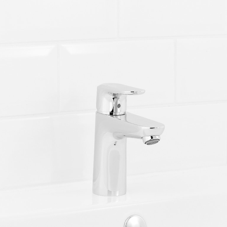 Baterie lavoar Hansgrohe Ecos 14057000, alama, argintiu