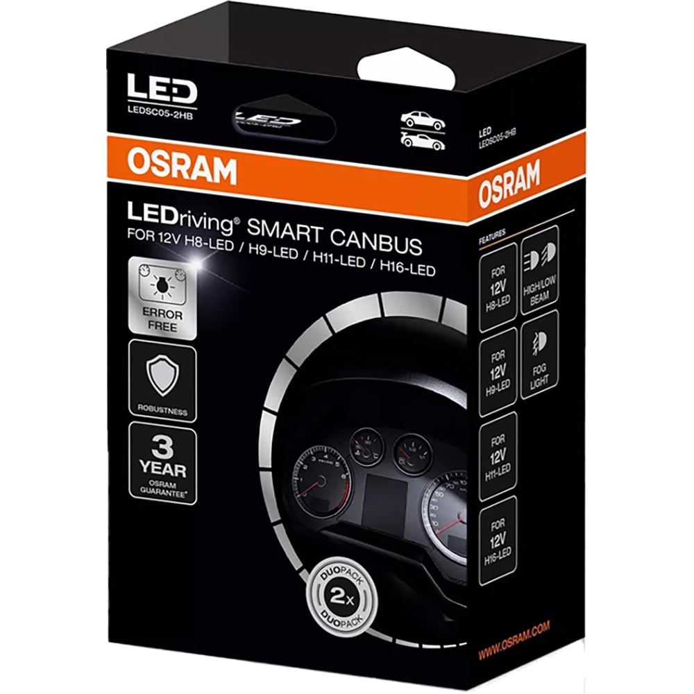 Bec auto LED OSRAM LEDSC05, H16, 6000K, 19W, 12V, 2buc