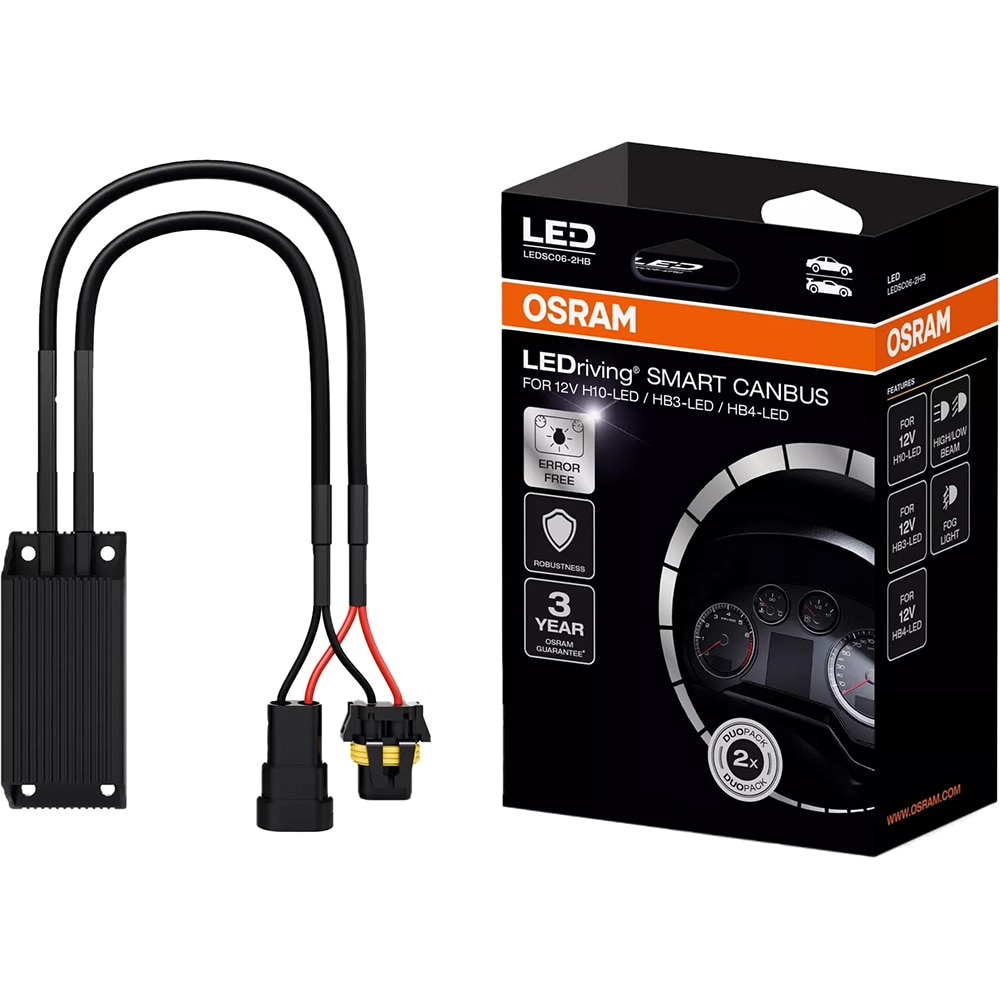 Anulator erori canbus OSRAM LEDriving Smart Canbus, pentru H10, HB3, HB4, 2buc